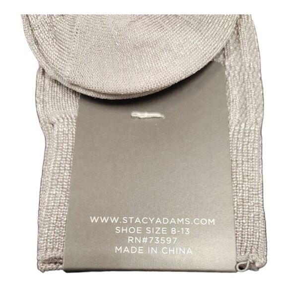 MEN'S STACY ADAMS LOGO PATTERN SOLID COLOR TONAL PLAID SILKY DRESS SOCK. GEM101 - Picture 4 of 4